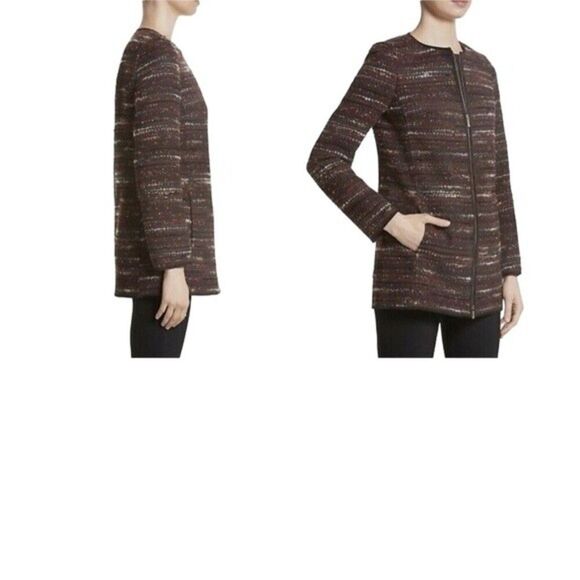 LAFAYETTE 148 New York Shiraz Tweed PRIA Taverna Two-Way Zip Jacket - Picture 3 of 13